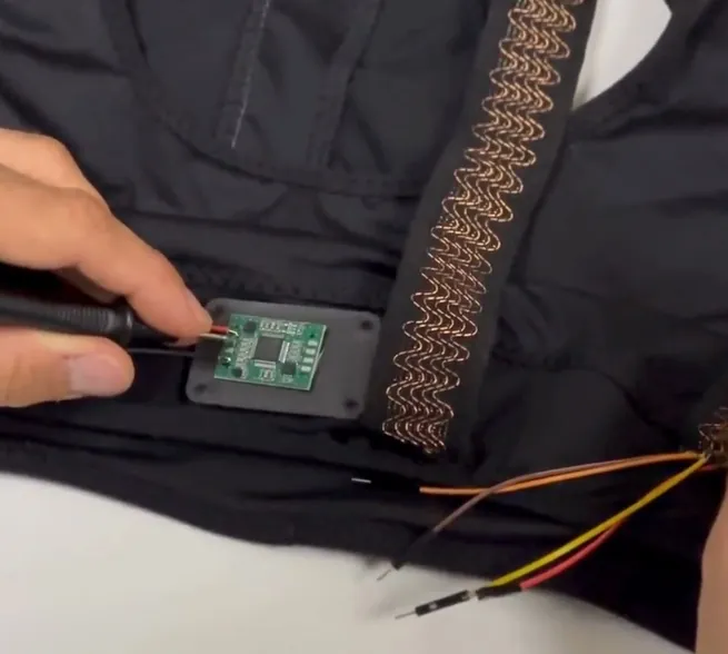 Airbag textile connecté