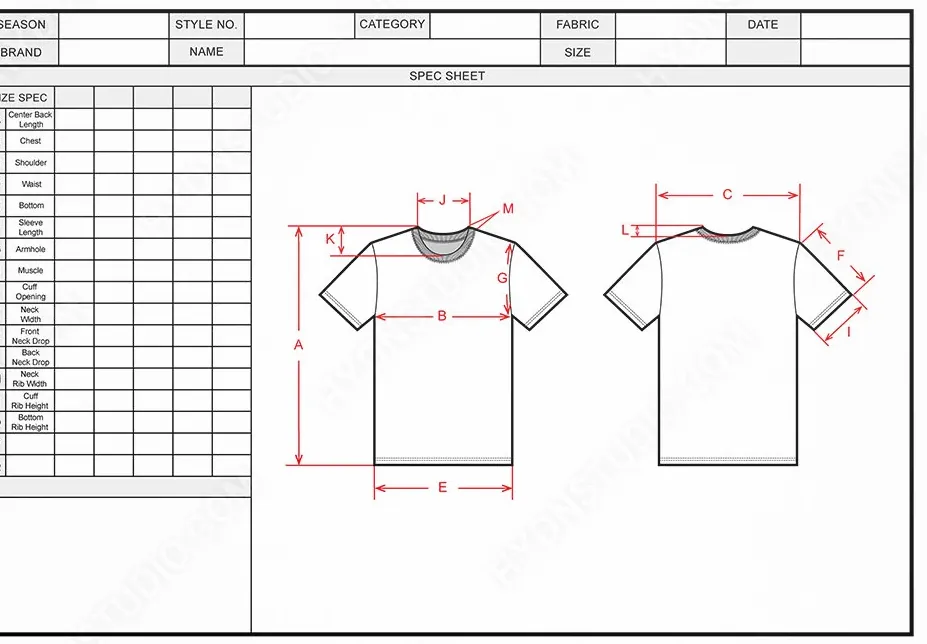 Documentation produit textile