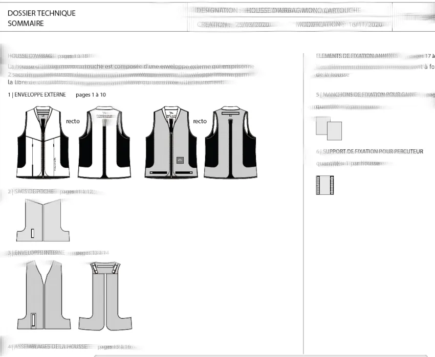 Dossier technique textile